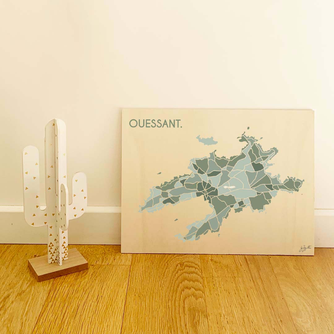 Affiche Ouessant Bretagne – décoration murale inspirée des falaises, de l’océan et de la Bretagne sauvage.  