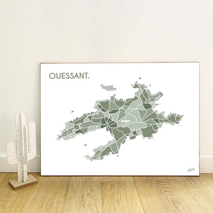 Affiche Ouessant Bretagne – décoration murale inspirée des falaises, de l’océan et de la Bretagne sauvage.  