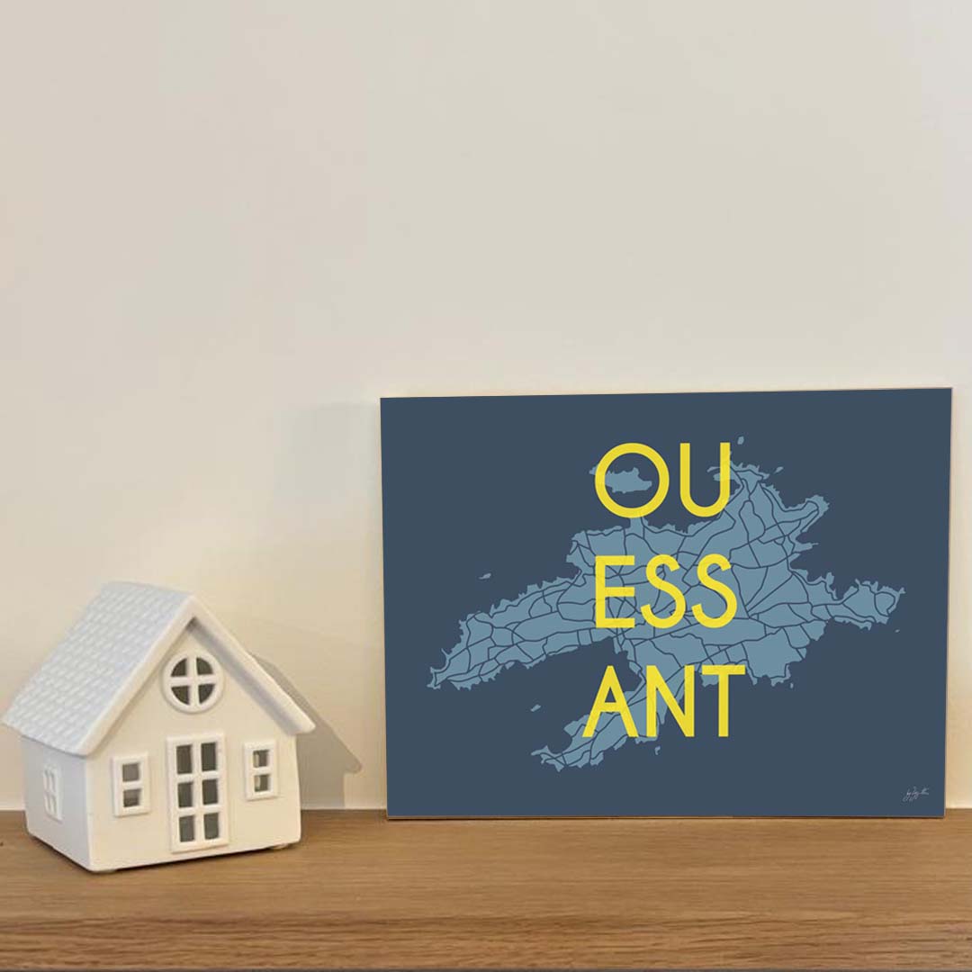 Affiche Ouessant Bretagne – décoration murale inspirée des falaises, de l’océan et de la Bretagne sauvage.  