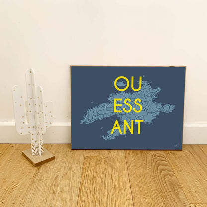 Affiche Ouessant Bretagne – décoration murale inspirée des falaises, de l’océan et de la Bretagne sauvage.  