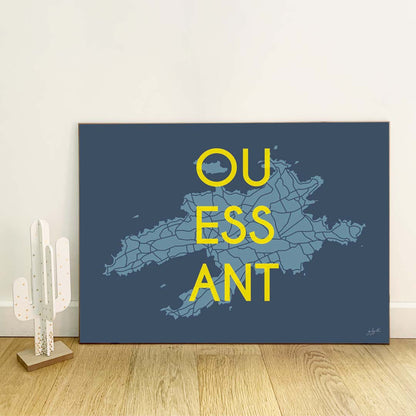 Affiche Ouessant Bretagne – décoration murale inspirée des falaises, de l’océan et de la Bretagne sauvage.  