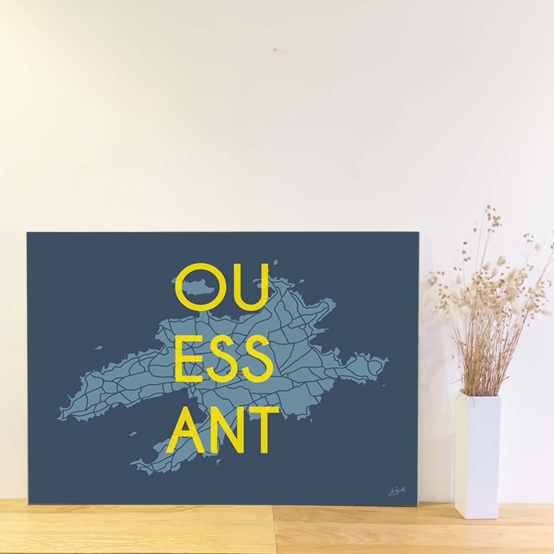 Affiche Ouessant Bretagne – décoration murale inspirée des falaises, de l’océan et de la Bretagne sauvage.  