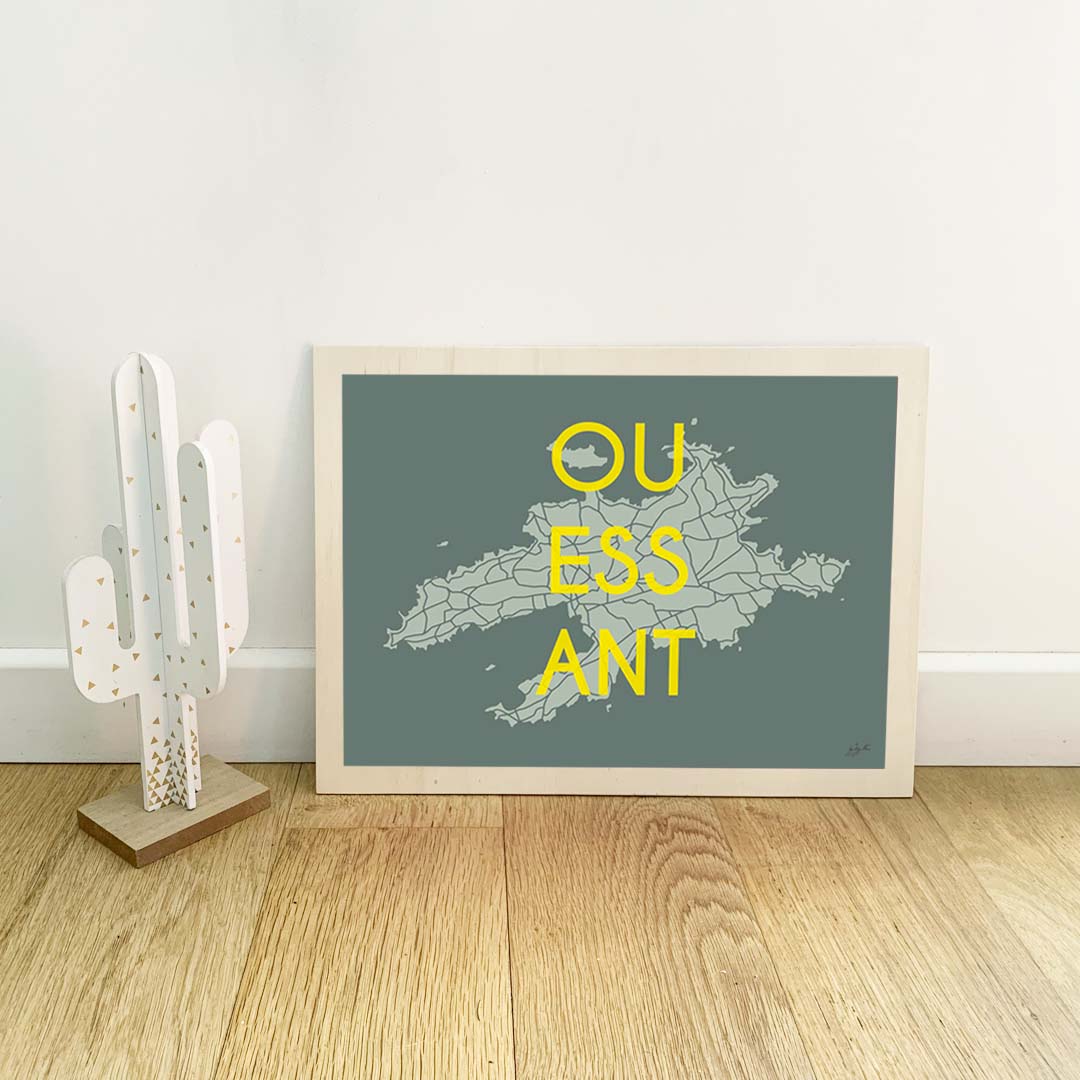 Affiche Ouessant Bretagne – décoration murale inspirée des falaises, de l’océan et de la Bretagne sauvage.  