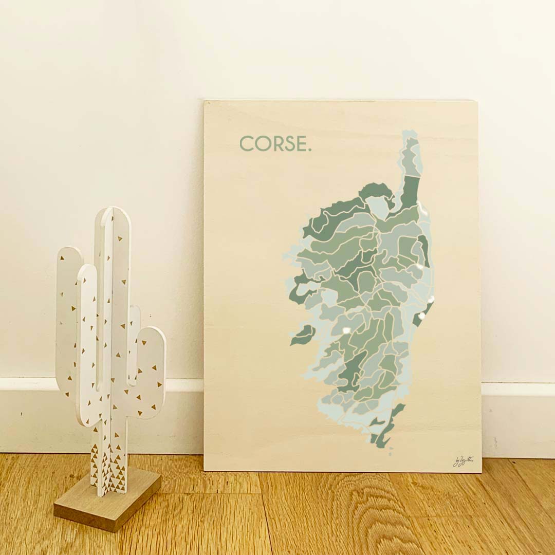 Affiche Corse Île de Beauté – décoration murale inspirée des paysages corses et de la Méditerranée.