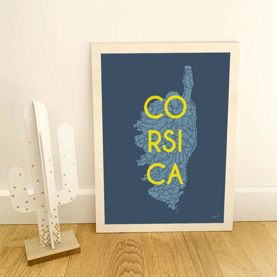 Affiche Corse Île de Beauté – décoration murale inspirée des paysages corses et de la Méditerranée.