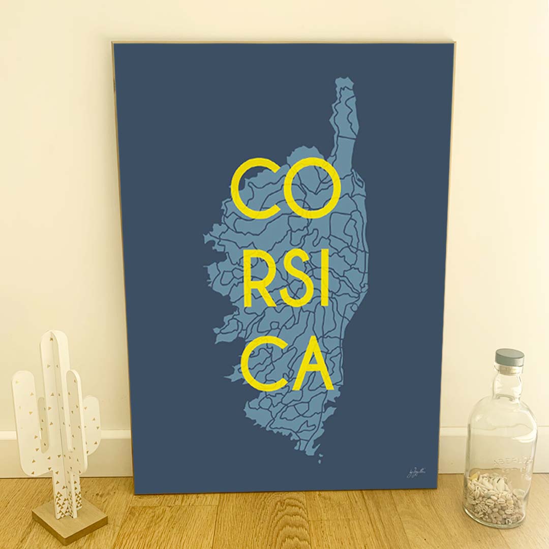 Affiche Corse Île de Beauté – décoration murale inspirée des paysages corses et de la Méditerranée.
