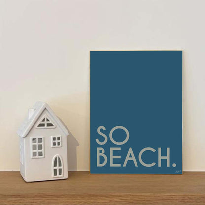 Affiche So Beach design minimaliste inspirée de la plage et des vacances