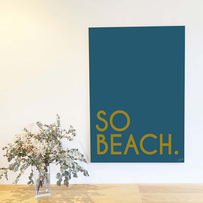 Affiche So Beach design minimaliste inspirée de la plage et des vacances
