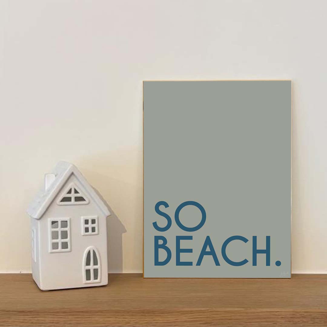 Affiche So Beach design minimaliste inspirée de la plage et des vacances