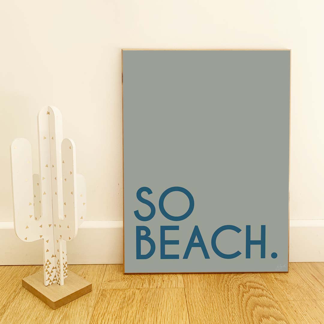 Affiche So Beach design minimaliste inspirée de la plage et des vacances