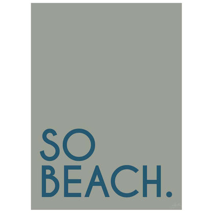 Affiche So Beach design minimaliste inspirée de la plage et des vacances