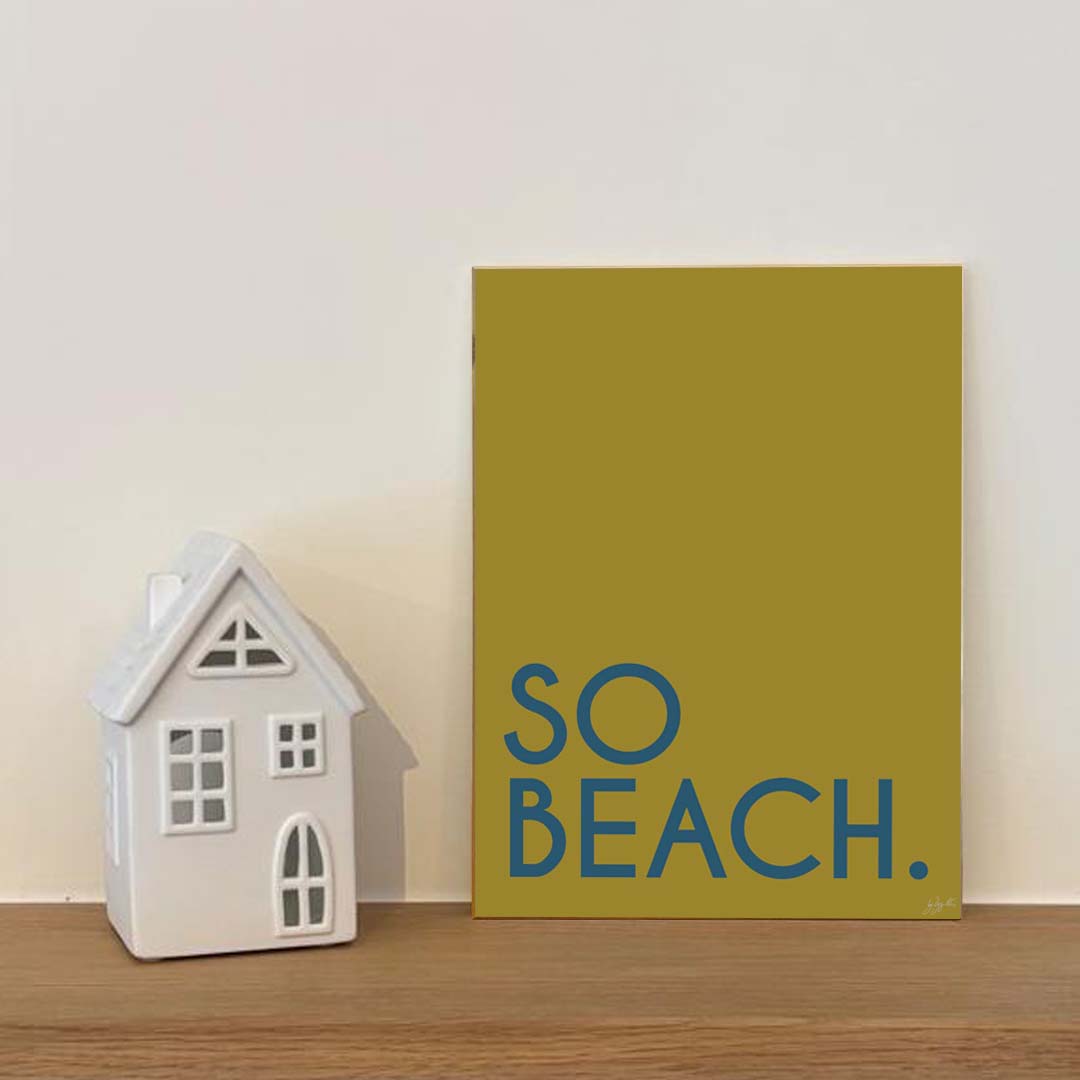 Affiche So Beach design minimaliste inspirée de la plage et des vacances