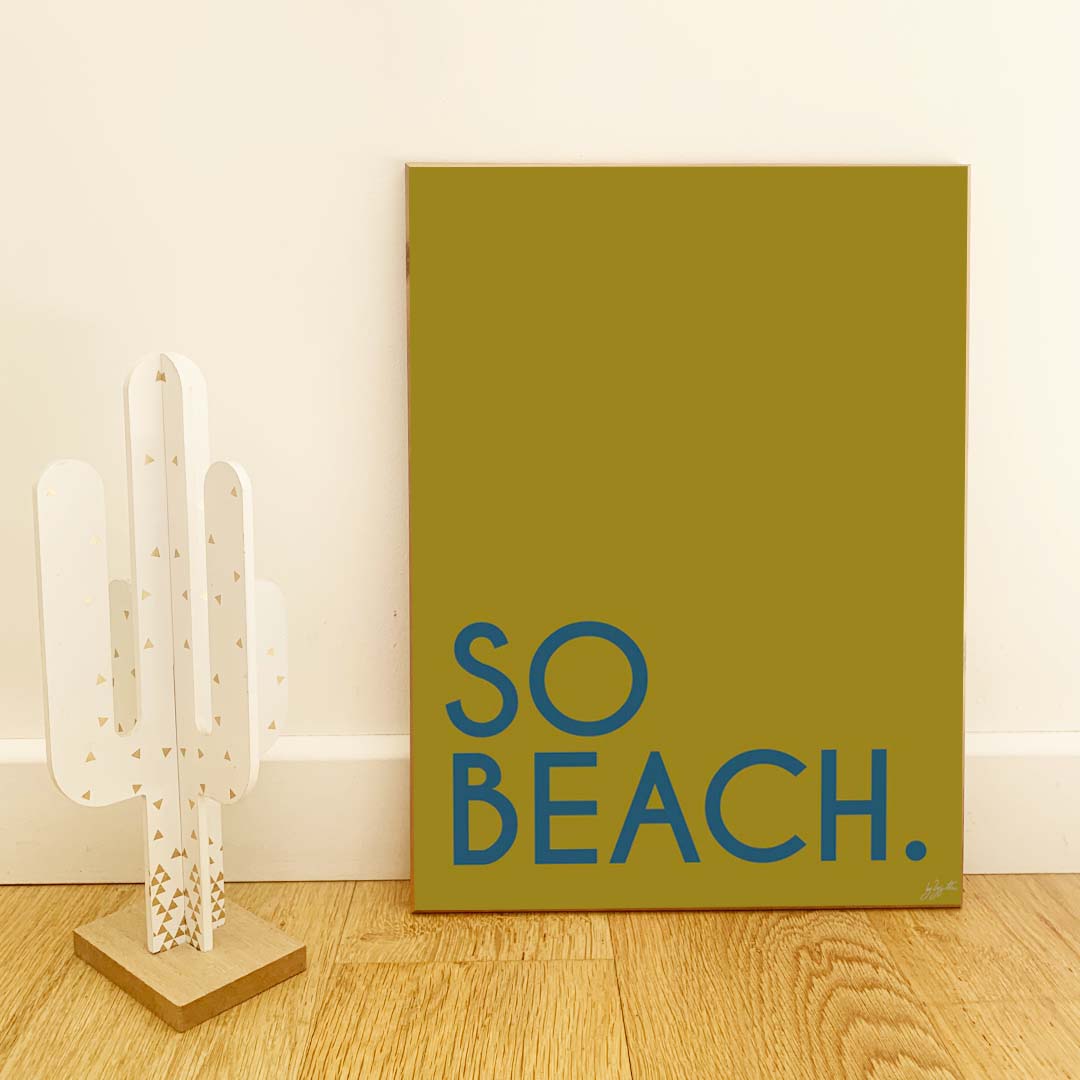 Affiche So Beach design minimaliste inspirée de la plage et des vacances