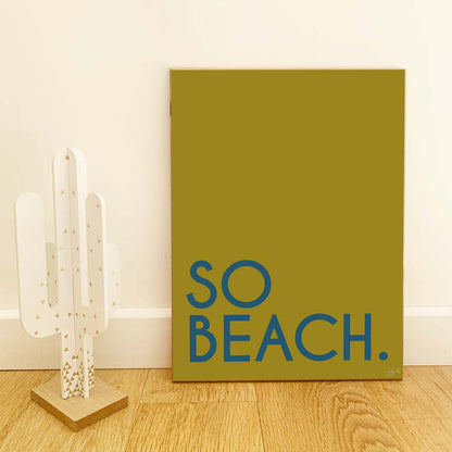 Affiche So Beach design minimaliste inspirée de la plage et des vacances