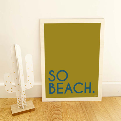 Affiche So Beach design minimaliste inspirée de la plage et des vacances