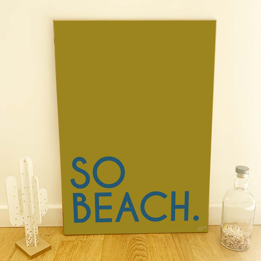 Affiche So Beach design minimaliste inspirée de la plage et des vacances