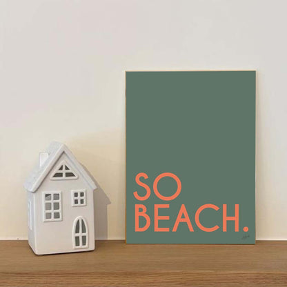 Affiche So Beach design minimaliste inspirée de la plage et des vacances