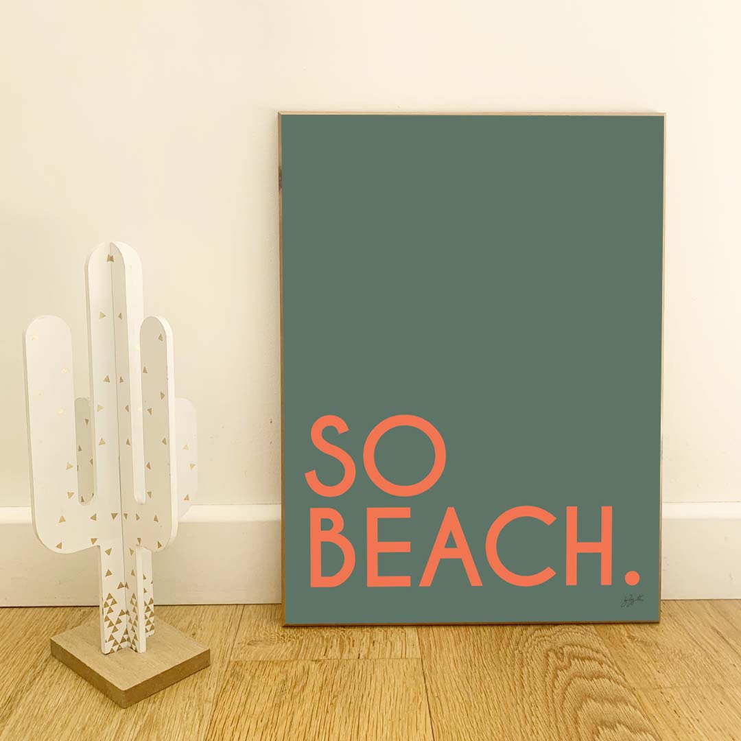 Affiche So Beach design minimaliste inspirée de la plage et des vacances