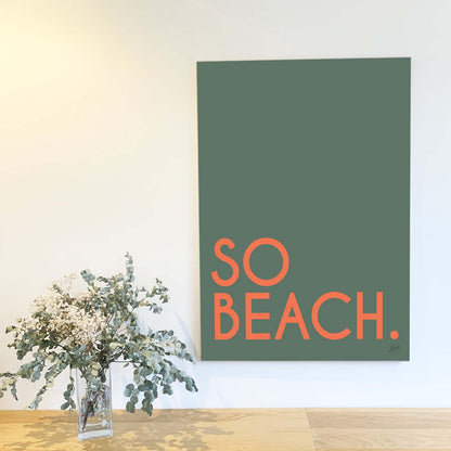 Affiche So Beach design minimaliste inspirée de la plage et des vacances