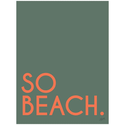 Affiche So Beach design minimaliste inspirée de la plage et des vacances