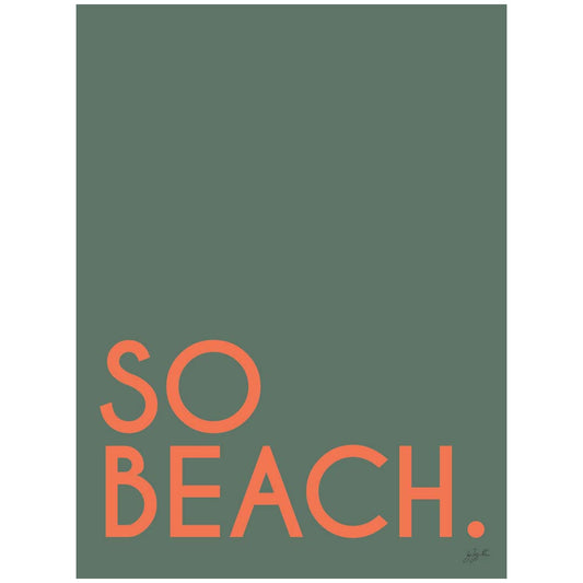 Affiche So Beach design minimaliste inspirée de la plage et des vacances
