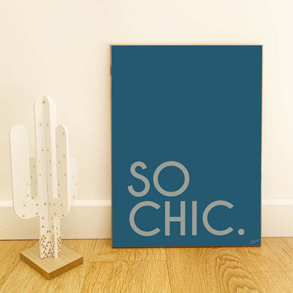 Affiche So Chic design minimaliste pour décoration intérieure élégante