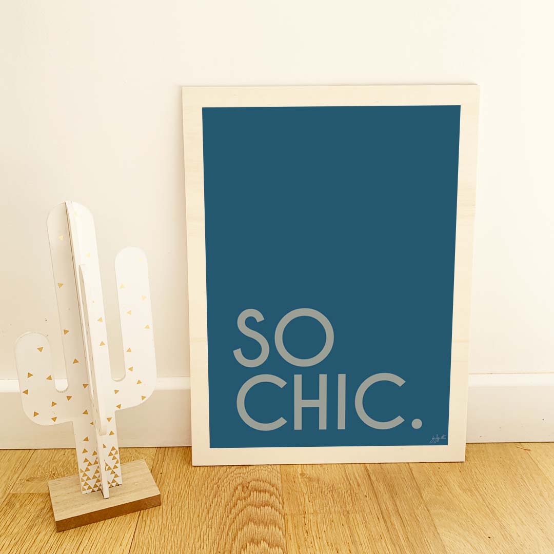 Affiche So Chic design minimaliste pour décoration intérieure élégante