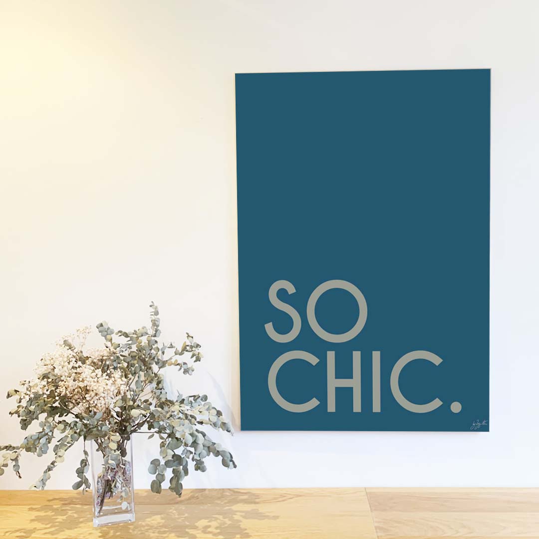 Affiche So Chic design minimaliste pour décoration intérieure élégante