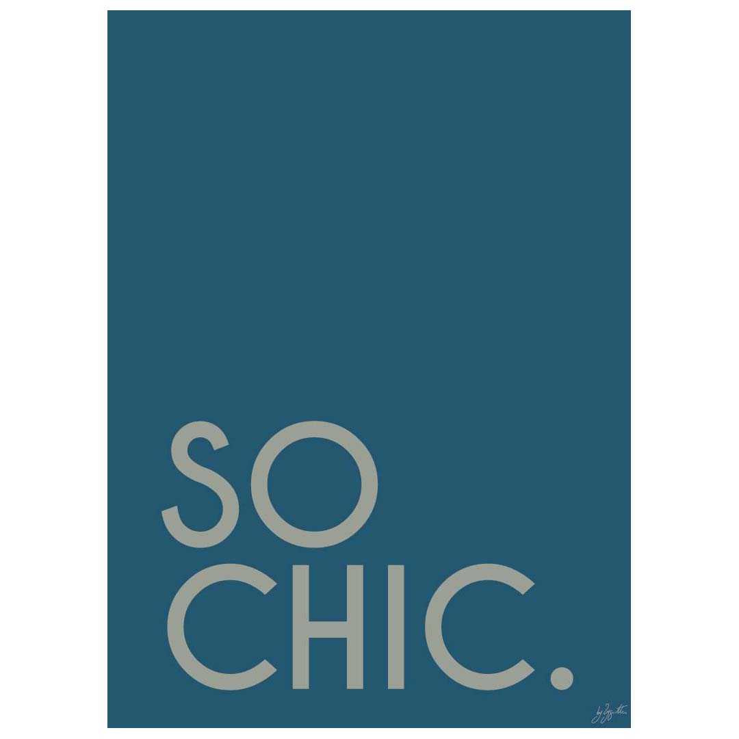 Affiche So Chic design minimaliste pour décoration intérieure élégante