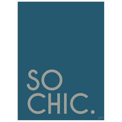Affiche So Chic design minimaliste pour décoration intérieure élégante