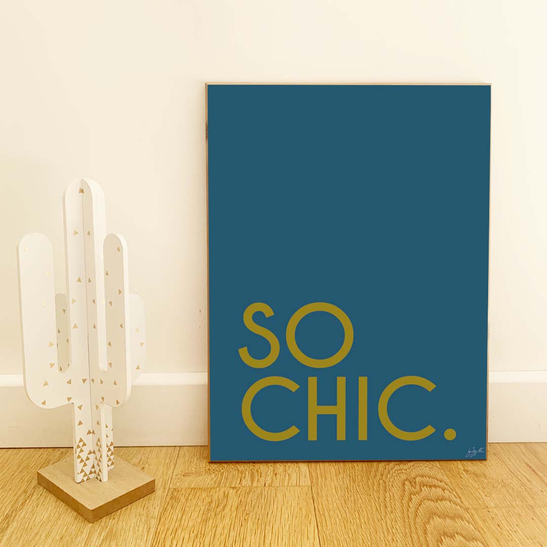 Affiche So Chic design minimaliste pour décoration intérieure élégante