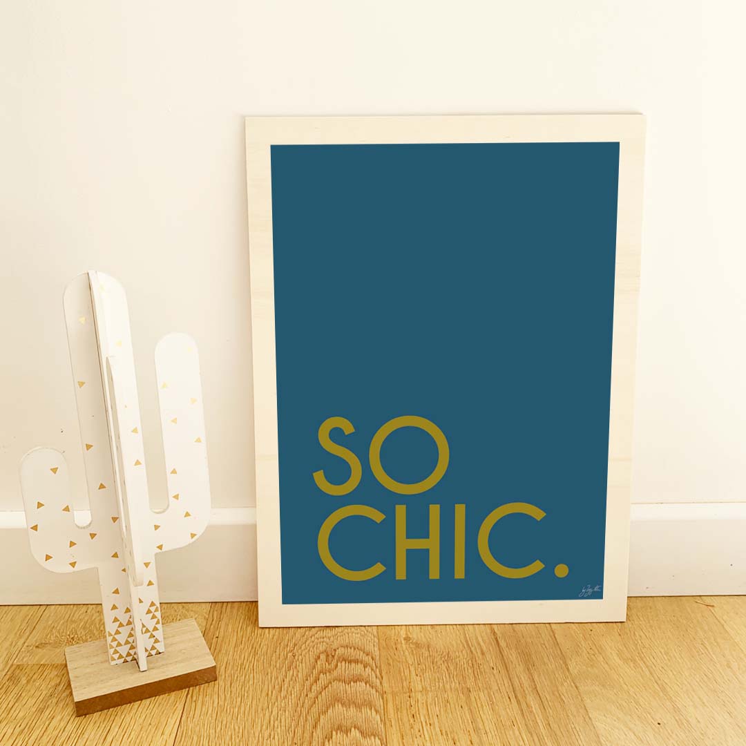 Affiche So Chic design minimaliste pour décoration intérieure élégante