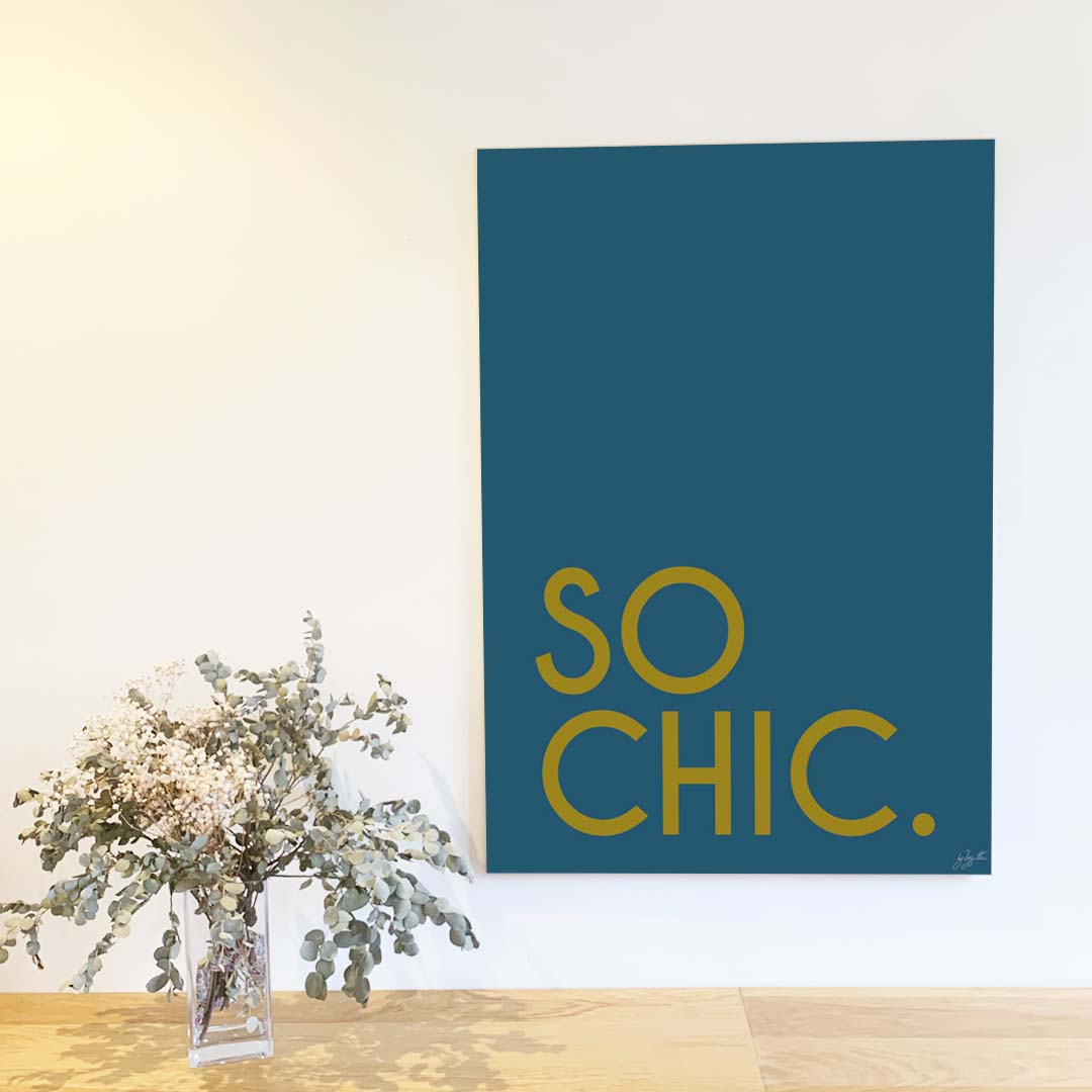Affiche So Chic design minimaliste pour décoration intérieure élégante