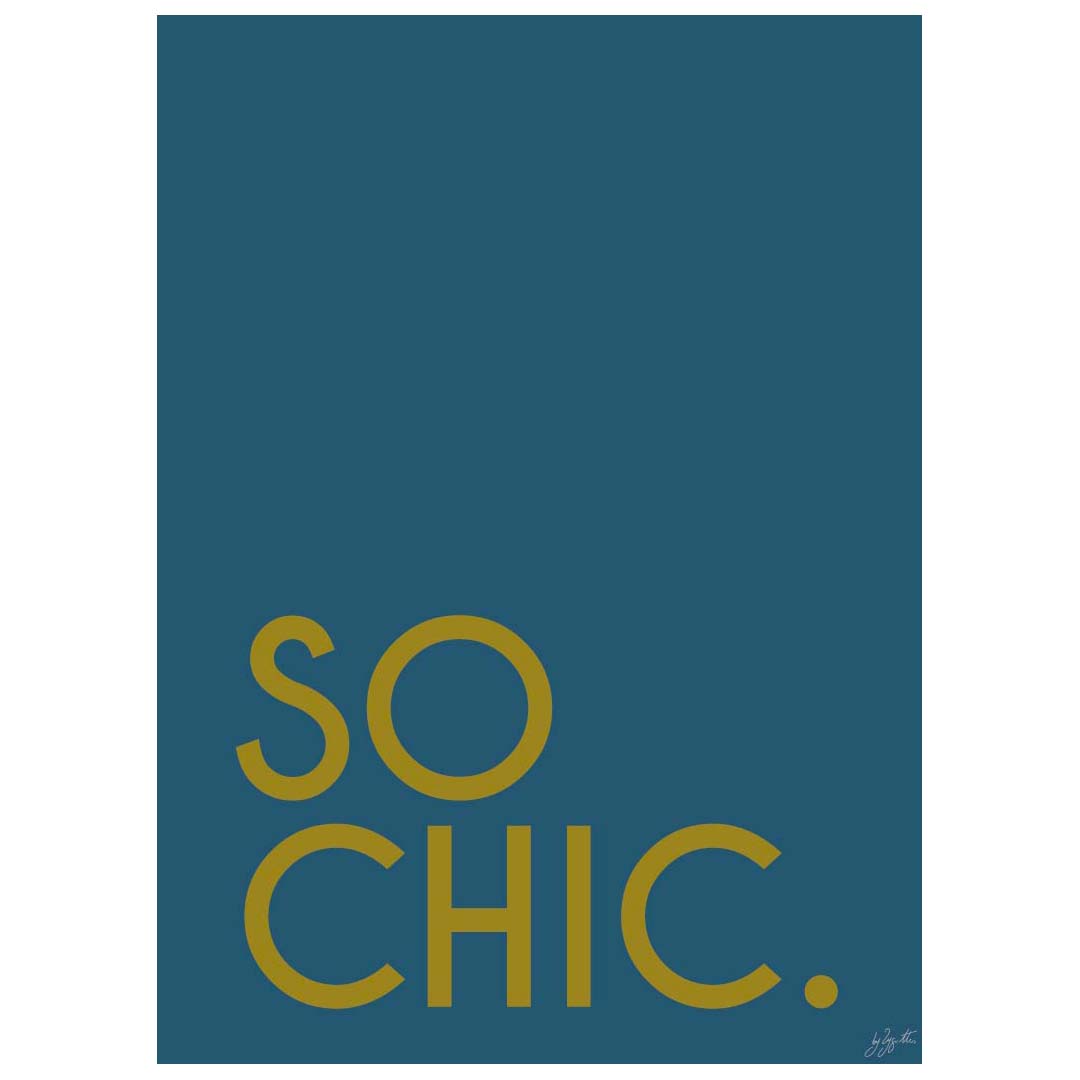 Affiche So Chic design minimaliste pour décoration intérieure élégante