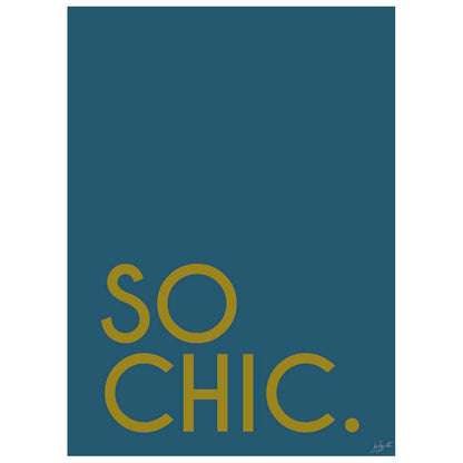 Affiche So Chic design minimaliste pour décoration intérieure élégante