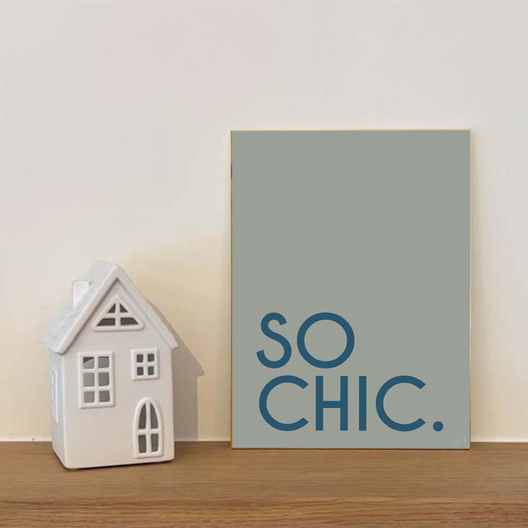 Affiche So Chic design minimaliste pour décoration intérieure élégante