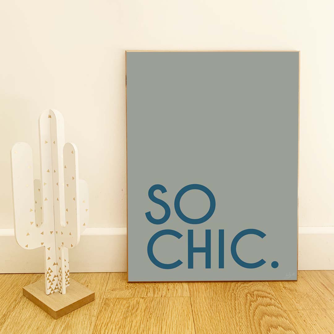 Affiche So Chic design minimaliste pour décoration intérieure élégante
