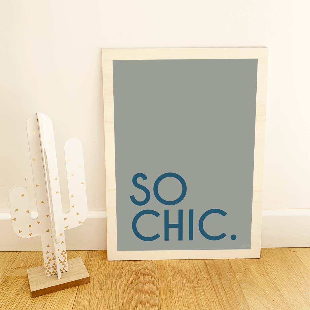 Affiche So Chic design minimaliste pour décoration intérieure élégante
