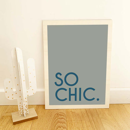 Affiche So Chic design minimaliste pour décoration intérieure élégante
