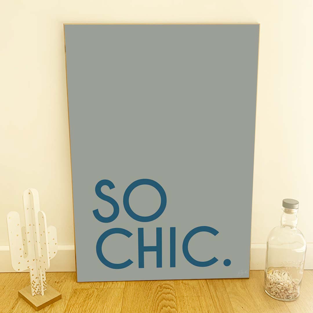 Affiche So Chic design minimaliste pour décoration intérieure élégante