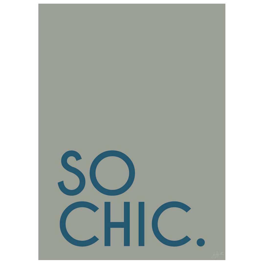 Affiche So Chic design minimaliste pour décoration intérieure élégante