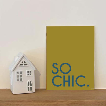 Affiche So Chic design minimaliste pour décoration intérieure élégante