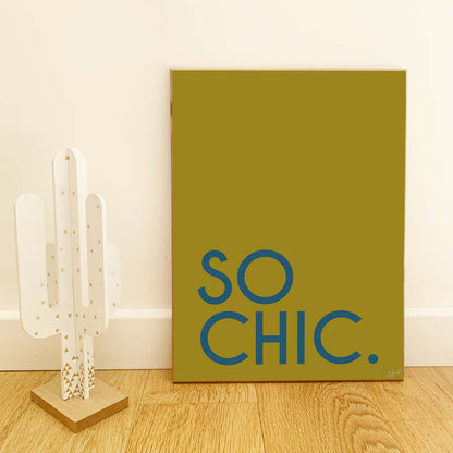 Affiche So Chic design minimaliste pour décoration intérieure élégante