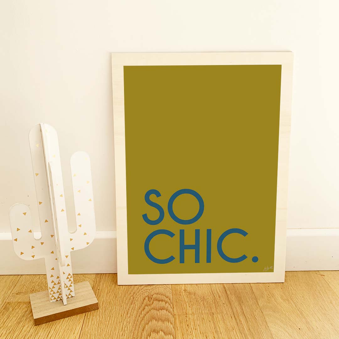 Affiche So Chic design minimaliste pour décoration intérieure élégante