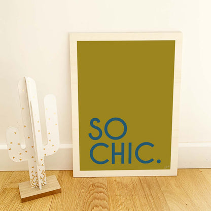 Affiche So Chic design minimaliste pour décoration intérieure élégante