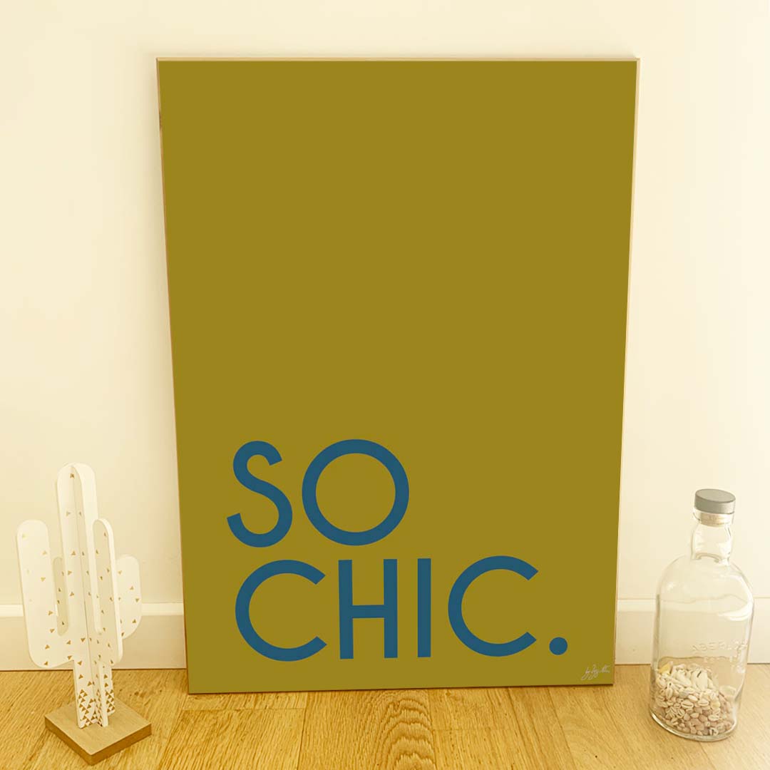 Affiche So Chic design minimaliste pour décoration intérieure élégante