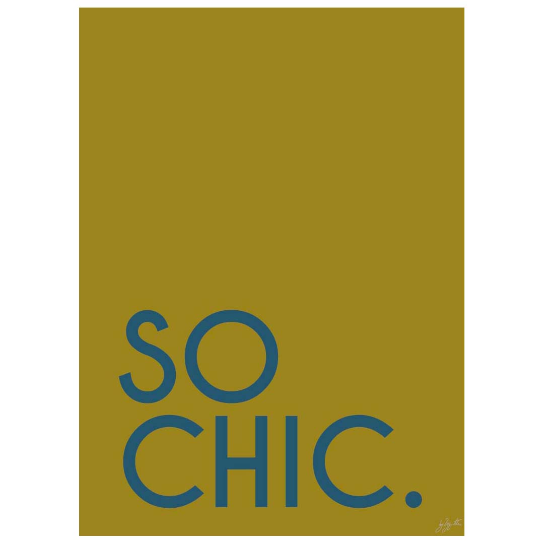 Affiche So Chic design minimaliste pour décoration intérieure élégante