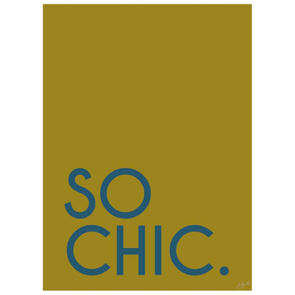 Affiche So Chic design minimaliste pour décoration intérieure élégante