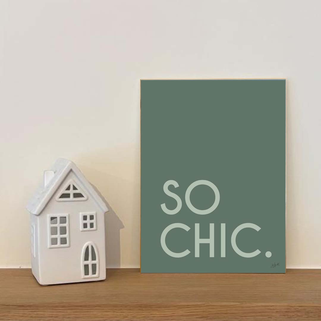 Affiche So Chic design minimaliste pour décoration intérieure élégante