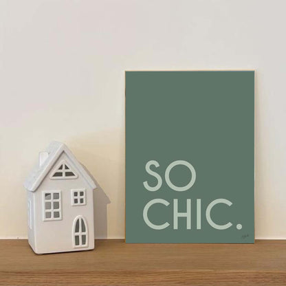 Affiche So Chic design minimaliste pour décoration intérieure élégante